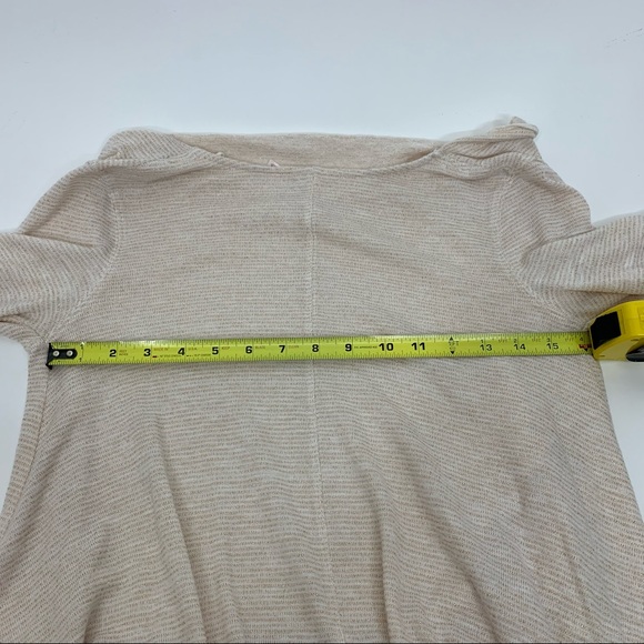 Free People Gold Metallic Fleck Ivory Lightweight Knit Cowl Neck Sweater Size XS - Picture 14 of 15